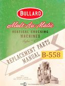 Bullard-Bullard Muti-Au-Matic, Type L, Vertical Chucking Lathe, Parts Manual 1960-Type L-01